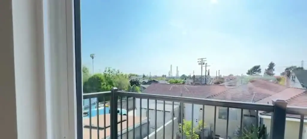 Private balcony with city views on the Rosemead ADU